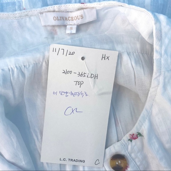 Olivaceous Dress Small Midi Button Front Drawstring Lined Waist Floral White New - Picture 10 of 14